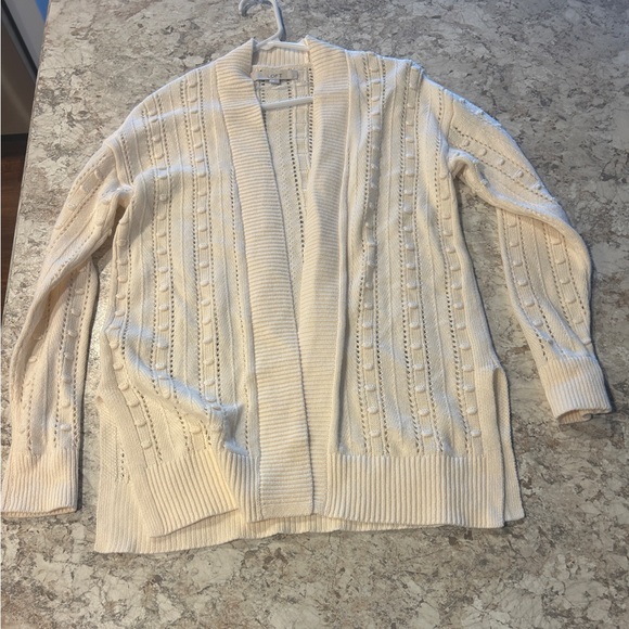 Women’s Loft Sweater Cardigan Small Cream - Picture 7 of 10